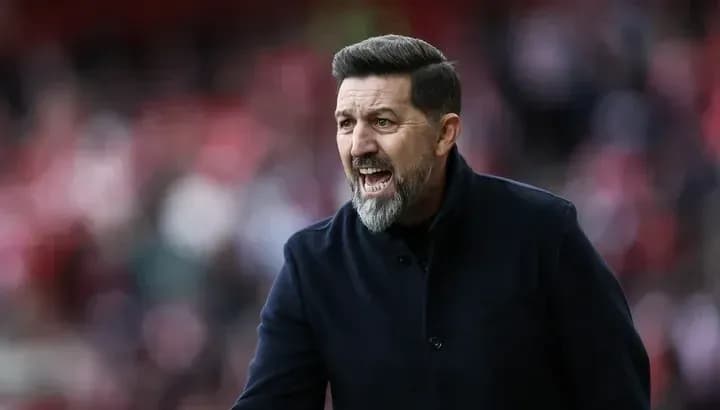 Manager gesturing passionately on the sideline Manager gesturing passionately on the sideline