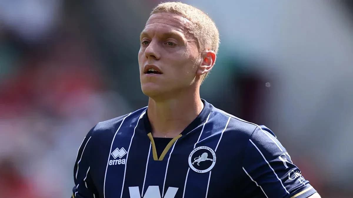 Player in Millwall kit during match action Player in Millwall kit during match action