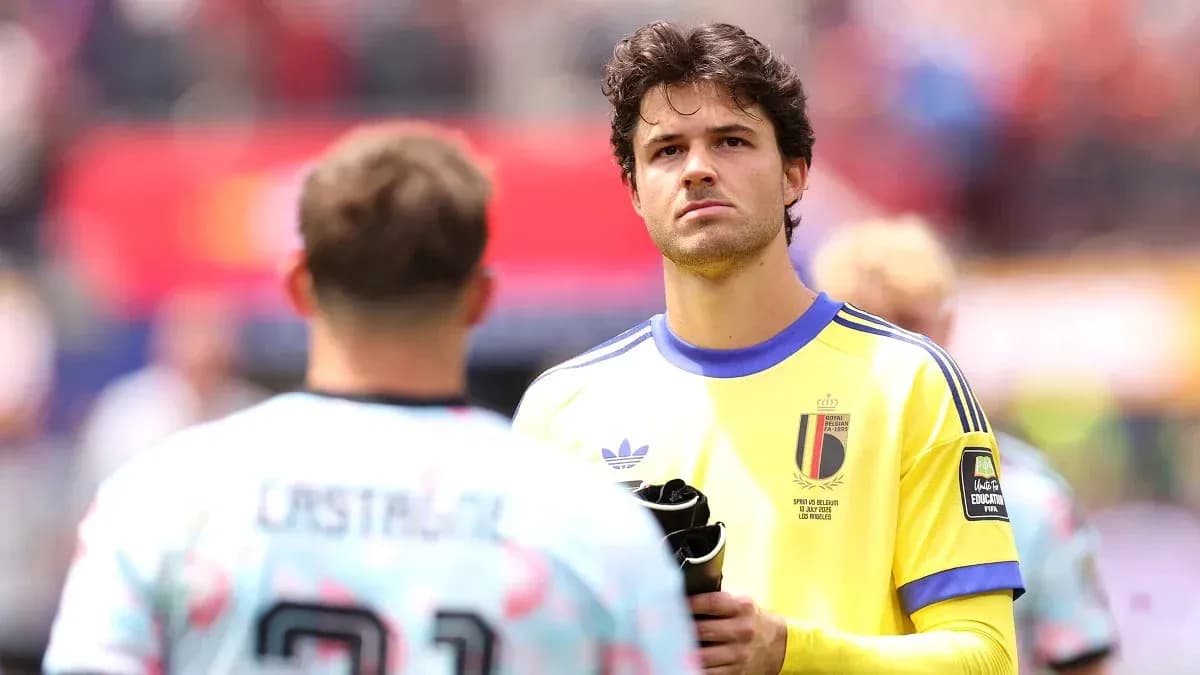 Goalkeeper in yellow jersey before match starts Goalkeeper in yellow jersey before match starts