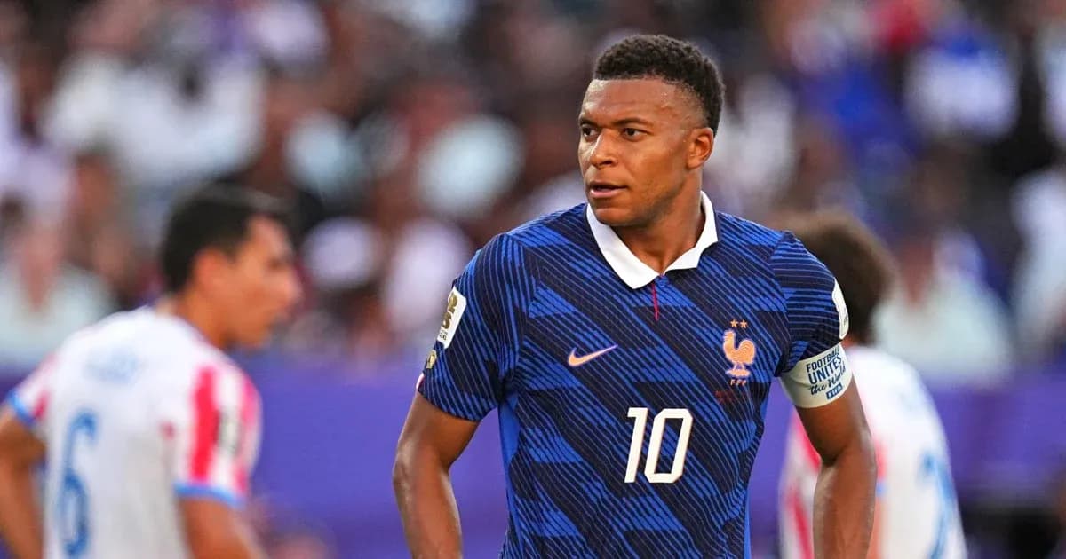 Kylian Mbappé in France jersey during match Kylian Mbappé in France jersey during match