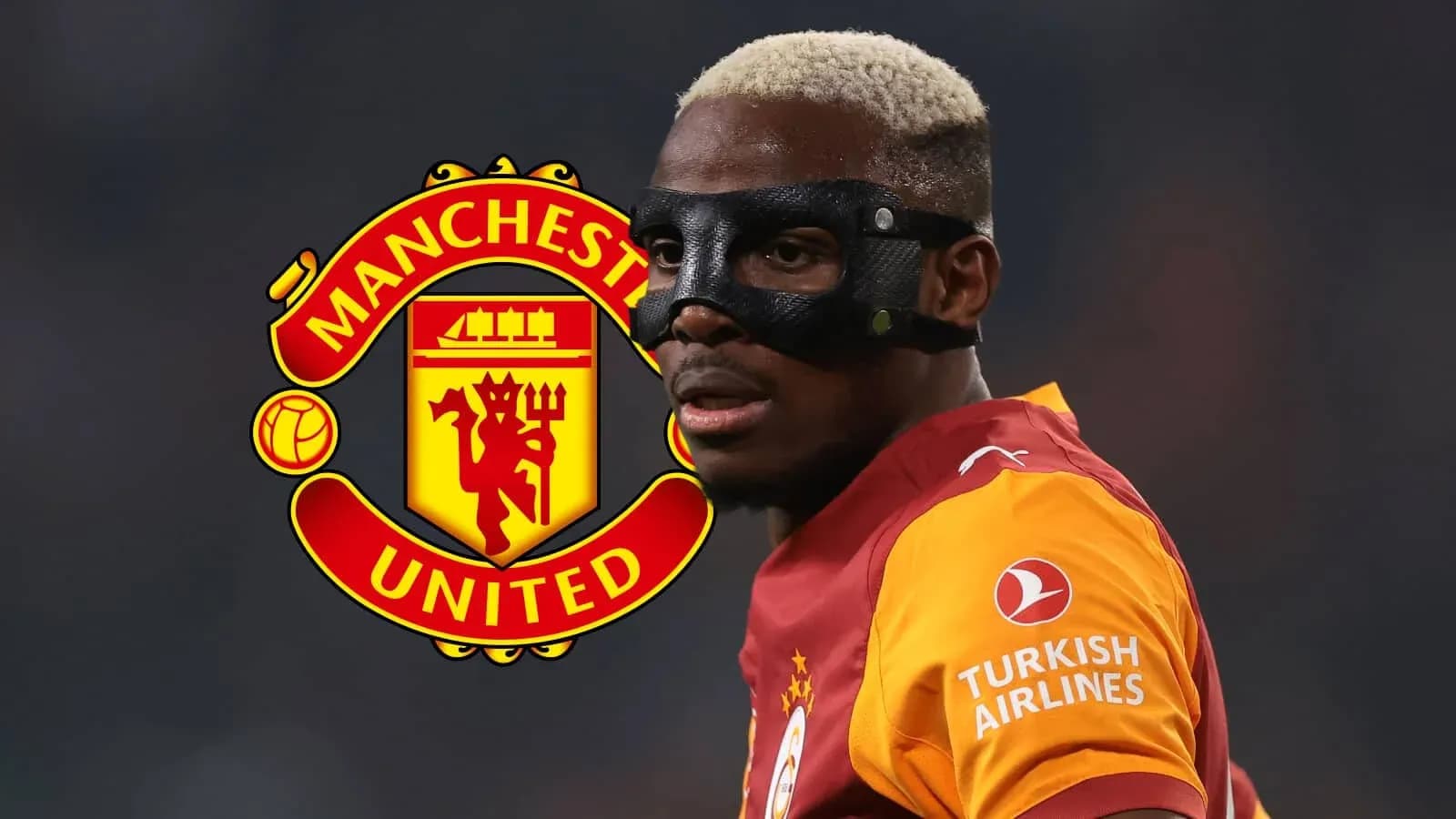 Player wearing mask during match with club logo Player wearing mask during match with club logo