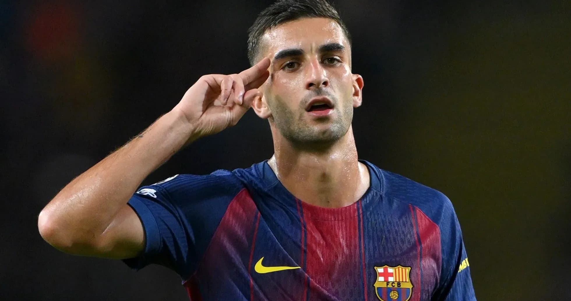 Player saluting after scoring during a match Player saluting after scoring during a match