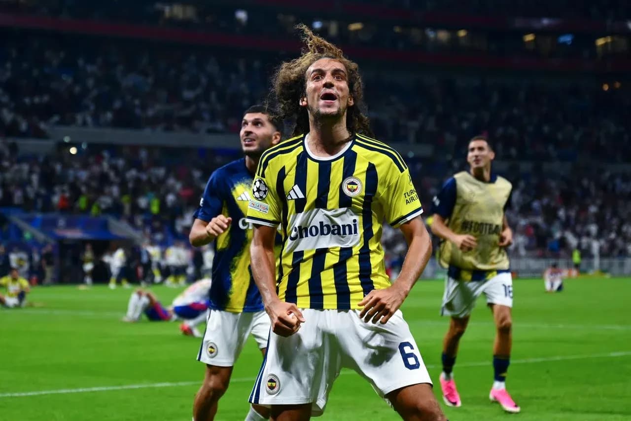 Fenerbahçe player celebrating during UEFA match Fenerbahçe player celebrating during UEFA match