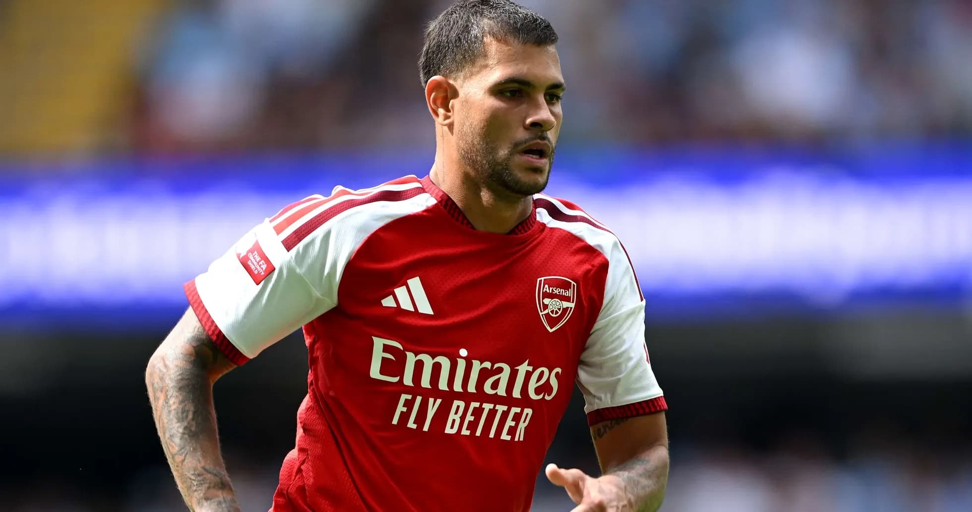 Player in Arsenal kit during match Player in Arsenal kit during match
