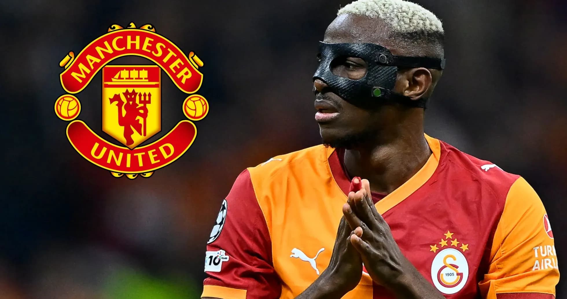 Player wearing a mask during match with club logos Player wearing a mask during match with club logos