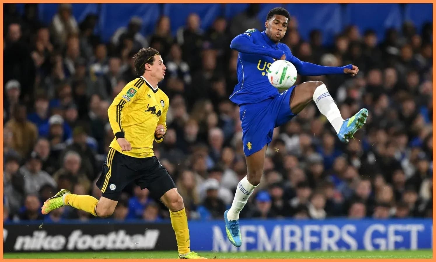 Player controlling the ball during a match Player controlling the ball during a match