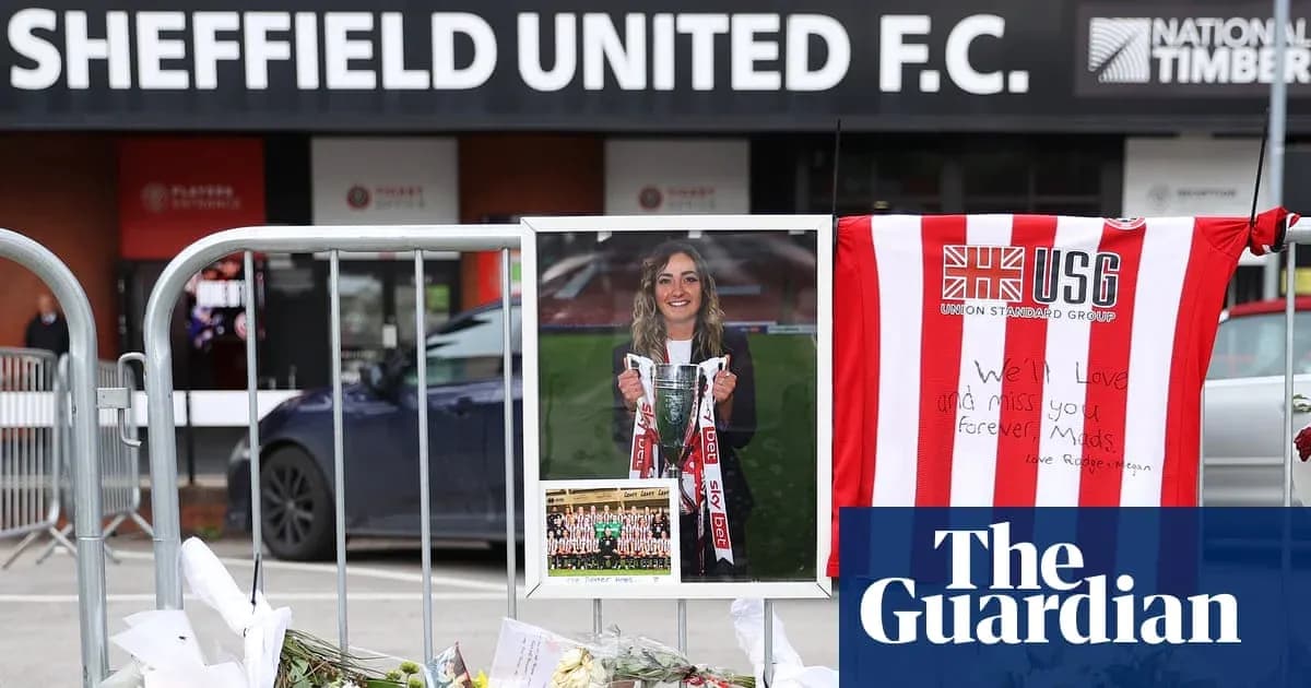 Tributes outside Sheffield United F.C. featuring flowers and jersey Tributes outside Sheffield United F.C. featuring flowers and jersey