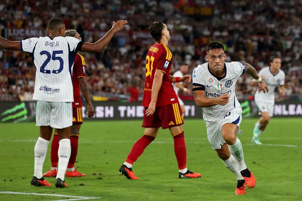 Lautaro Martínez celebrating a goal for Inter Lautaro Martínez celebrating a goal for Inter