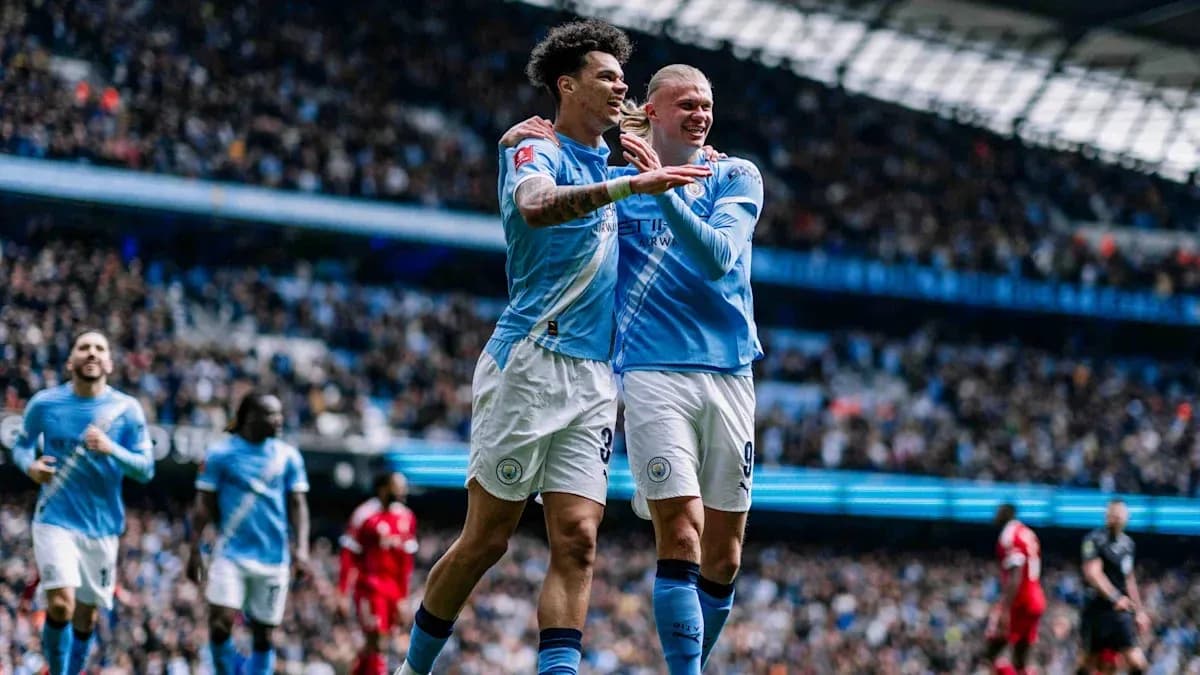 Manchester City players celebrating a goal during match Manchester City players celebrating a goal during match