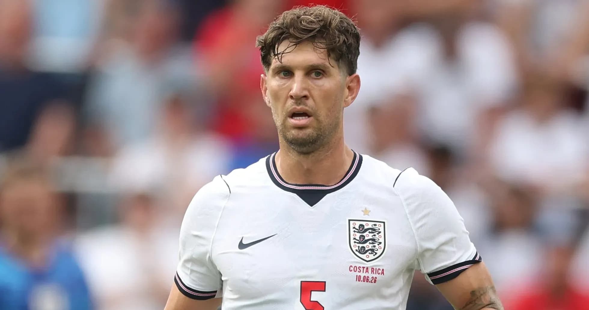 Player in England kit during match against Costa Rica Player in England kit during match against Costa Rica