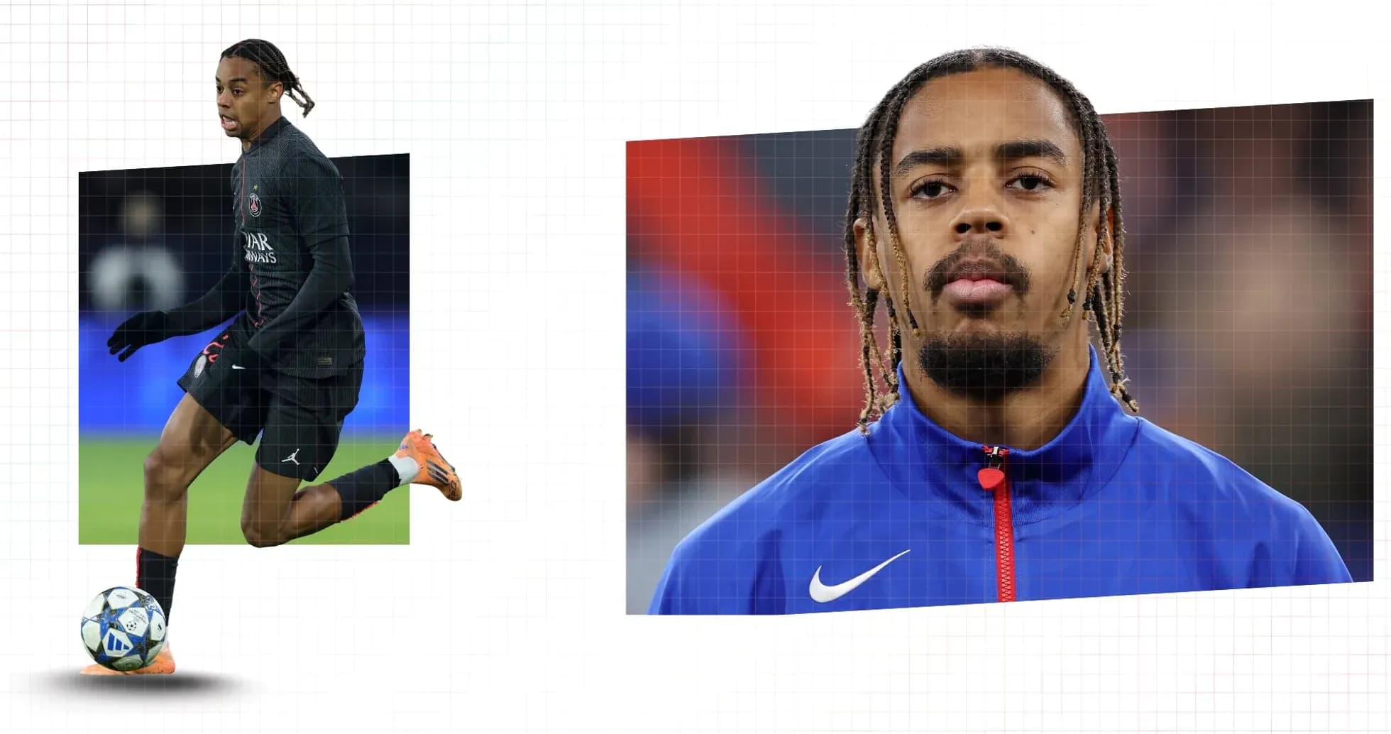 Player dribbling the ball during a match Player dribbling the ball during a match