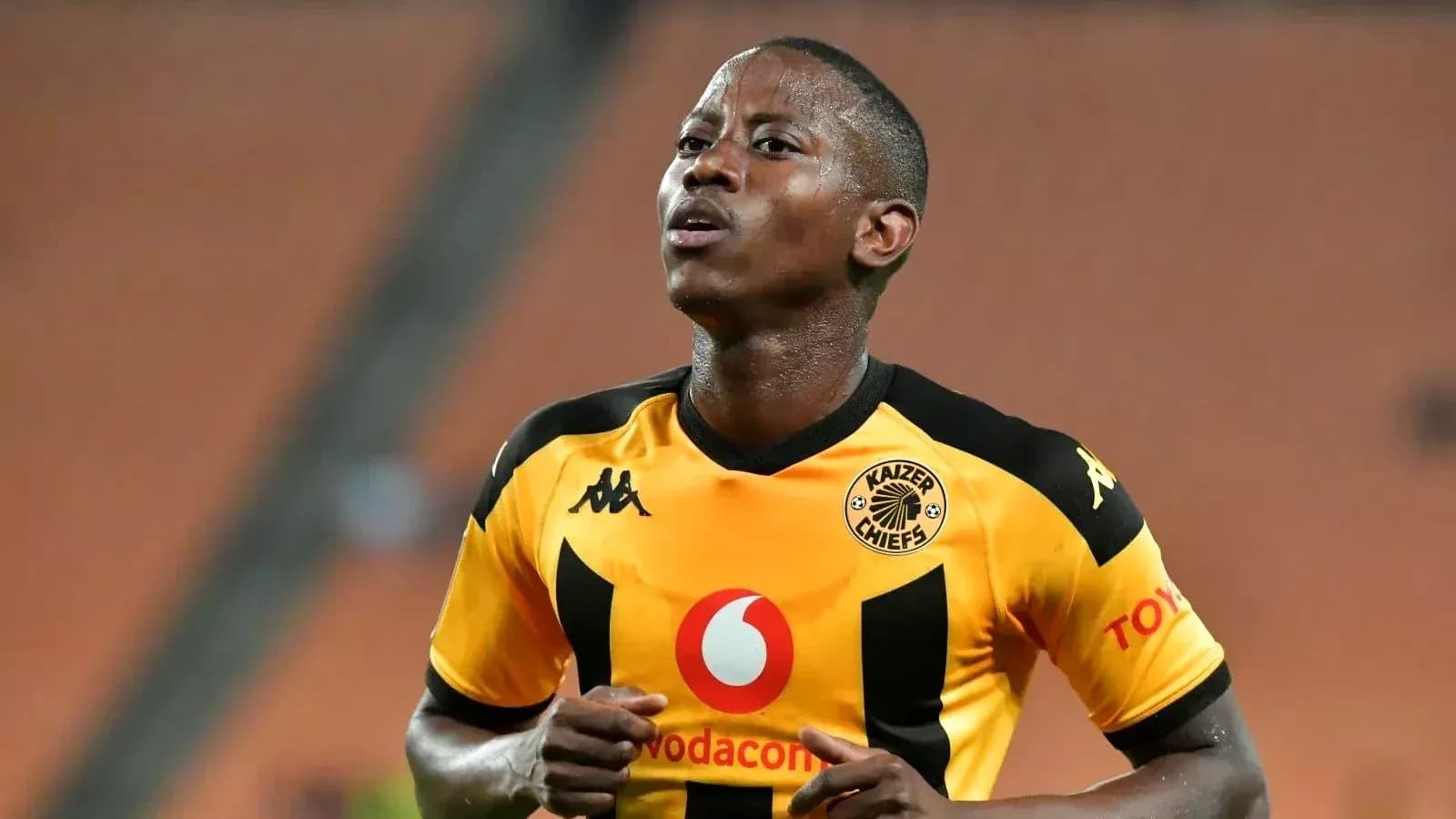 Player in Kaizer Chiefs jersey during match Player in Kaizer Chiefs jersey during match