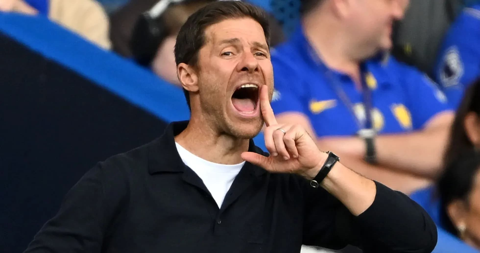 Coach shouting instructions from the sidelines Coach shouting instructions from the sidelines