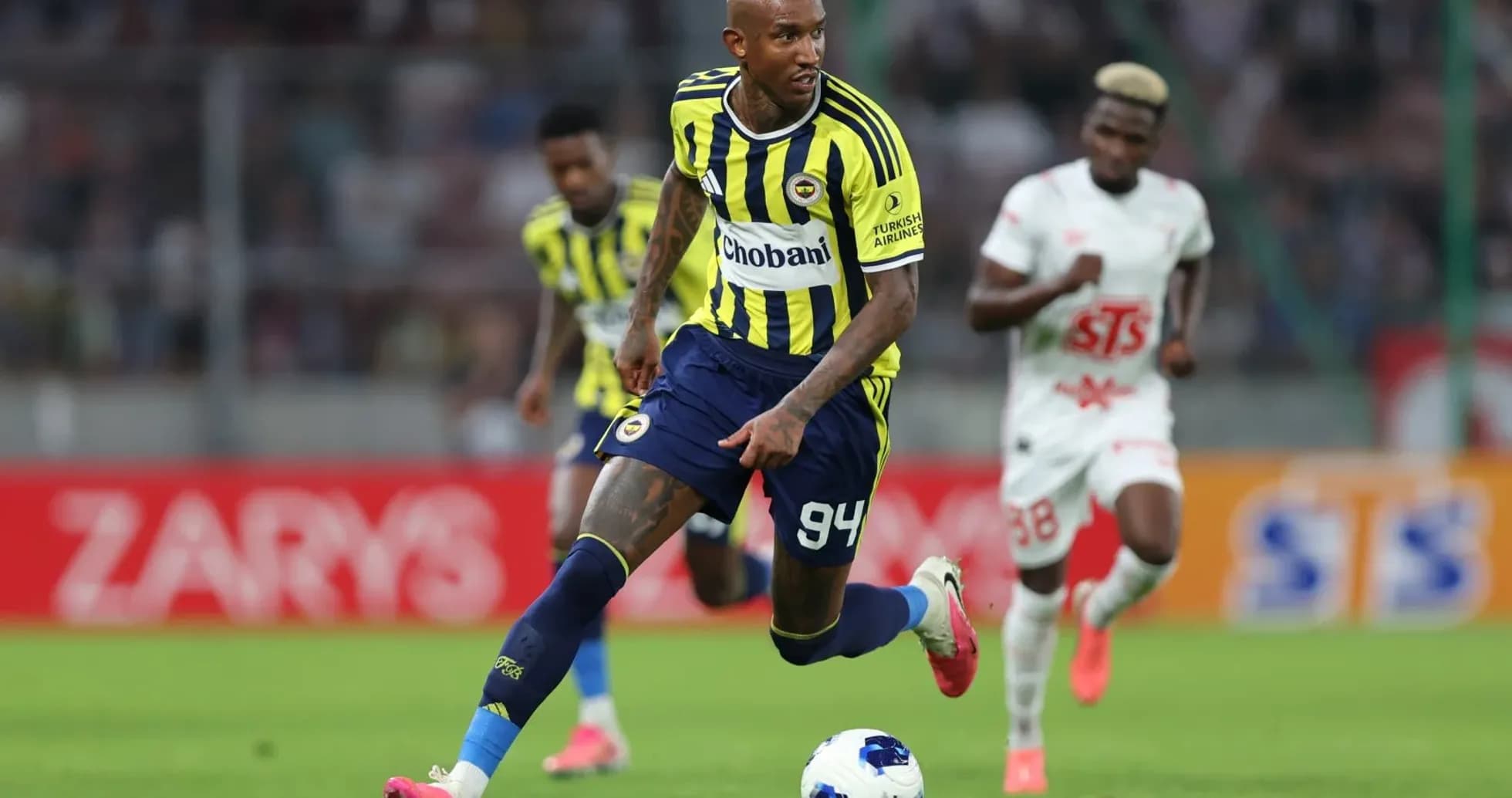 Fenerbahçe player dribbling during UEFA match Fenerbahçe player dribbling during UEFA match
