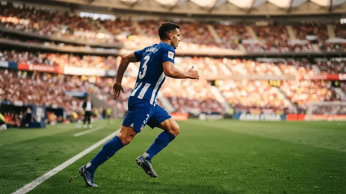 Player sprinting along the sideline during match Player sprinting along the sideline during match