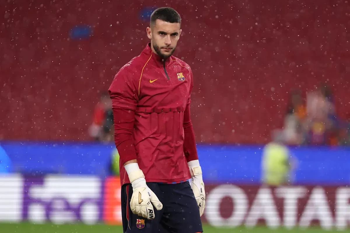 Goalkeeper training in rain before match Goalkeeper training in rain before match