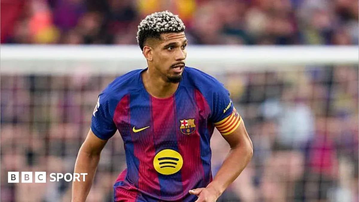 Player in FC Barcelona kit during match Player in FC Barcelona kit during match