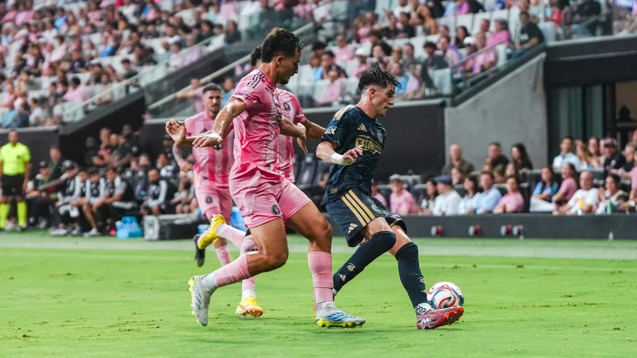 Players competing during Philadelphia vs Inter Miami match Players competing during Philadelphia vs Inter Miami match