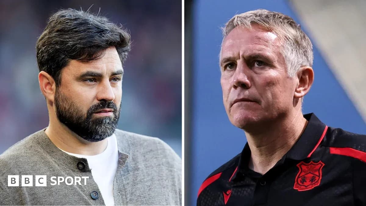 Two football managers during a match preview Two football managers during a match preview