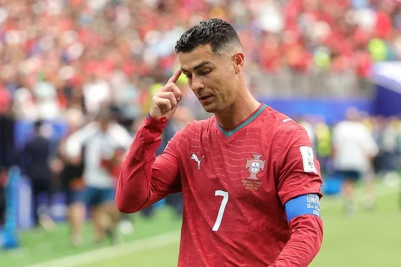 Cristiano Ronaldo walking off the field during match Cristiano Ronaldo walking off the field during match