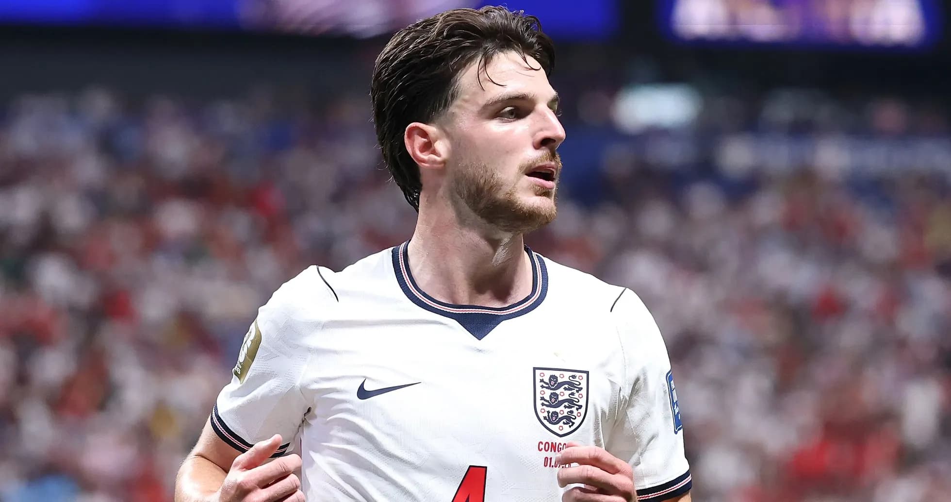 Player wearing England jersey during match action Player wearing England jersey during match action