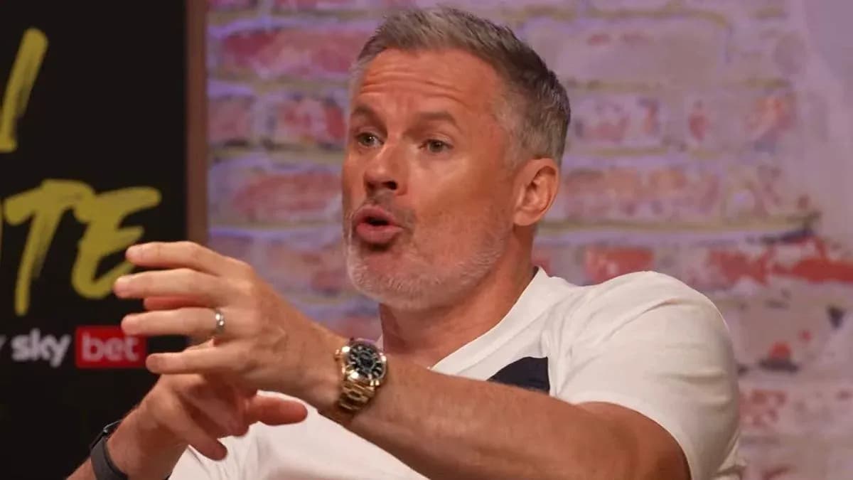 Man discussing animatedly at a talk show set Man discussing animatedly at a talk show set