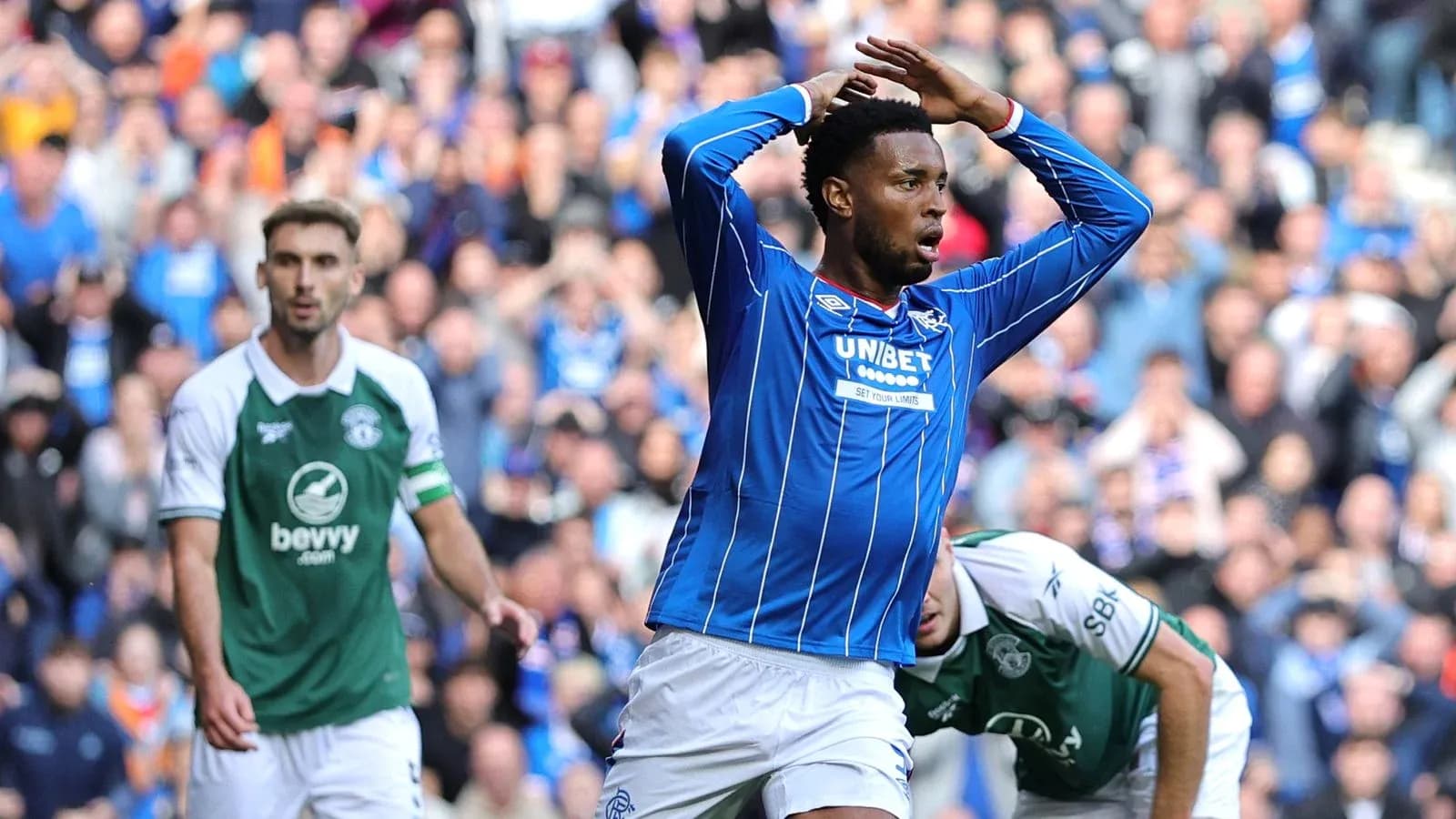 Player celebrating a goal during football match Player celebrating a goal during football match