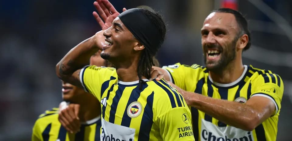 Fenerbahçe players celebrating a goal Fenerbahçe players celebrating a goal