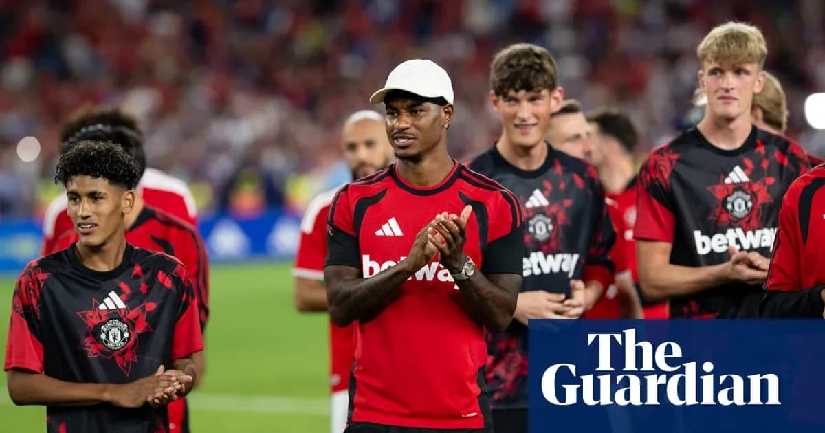 Players from Manchester United during pre-match ceremony Players from Manchester United during pre-match ceremony