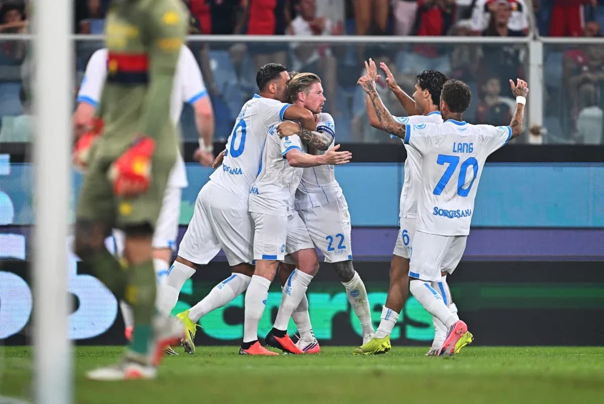 Napoli players celebrating a goal during match Napoli players celebrating a goal during match