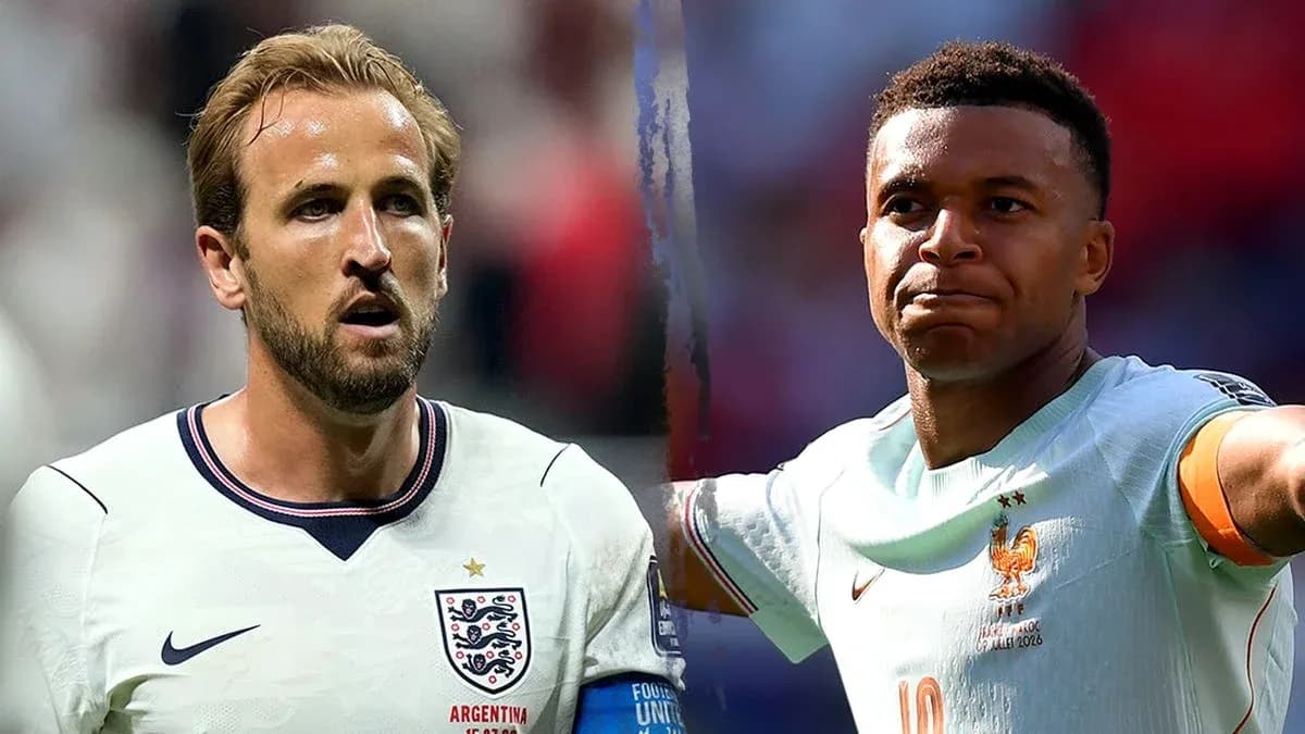 Harry Kane and Kylian Mbappe face-off Harry Kane and Kylian Mbappe face-off