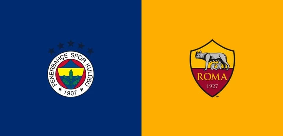 Fenerbahçe and AS Roma club logos side by side Fenerbahçe and AS Roma club logos side by side