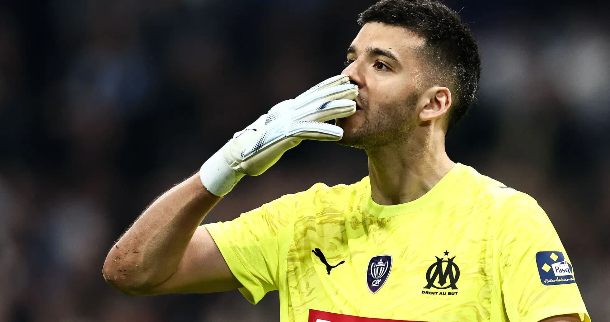 Goalkeeper celebrating after a match with fans Goalkeeper celebrating after a match with fans