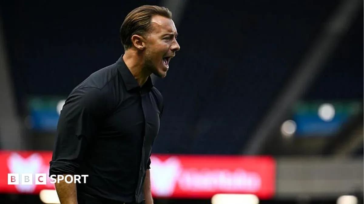 Coach shouting from the sidelines during match Coach shouting from the sidelines during match