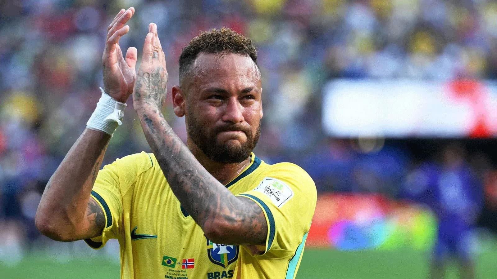 Player applauding fans after a match Player applauding fans after a match