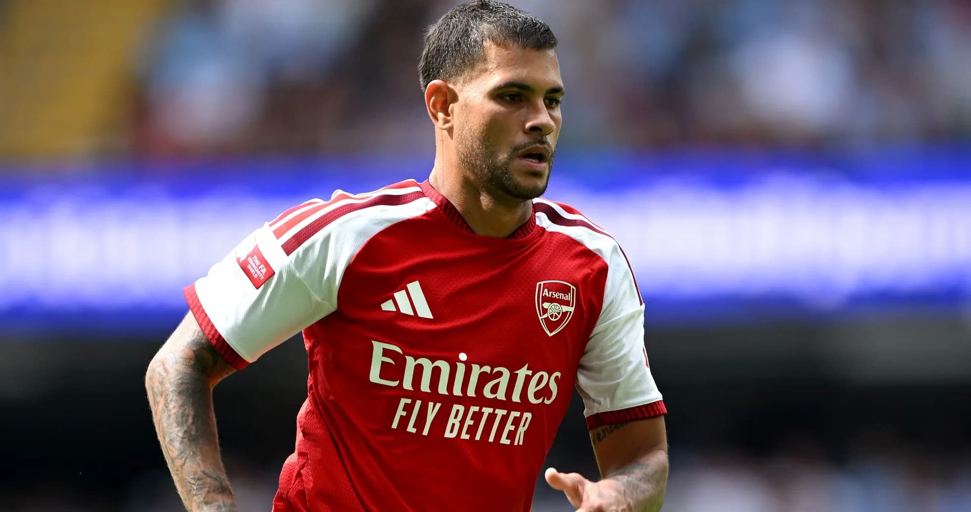 Player wearing Arsenal jersey during match Player wearing Arsenal jersey during match