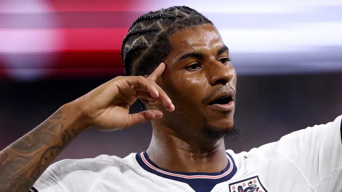 Player celebrating during an international match Player celebrating during an international match