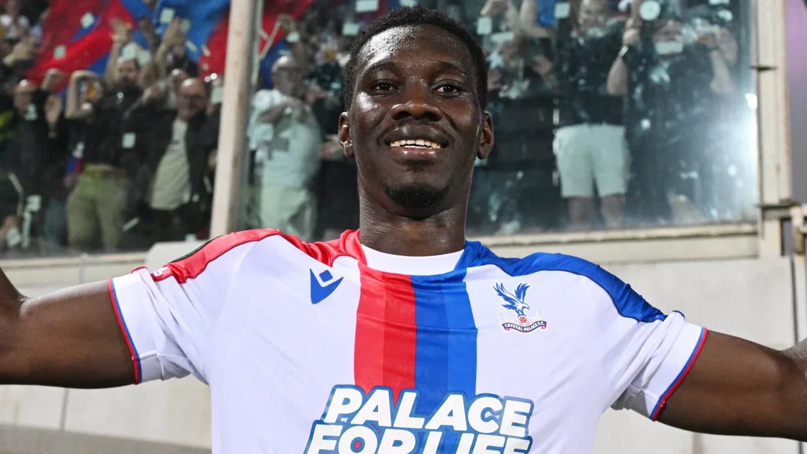Player celebrating after scoring for Crystal Palace Player celebrating after scoring for Crystal Palace