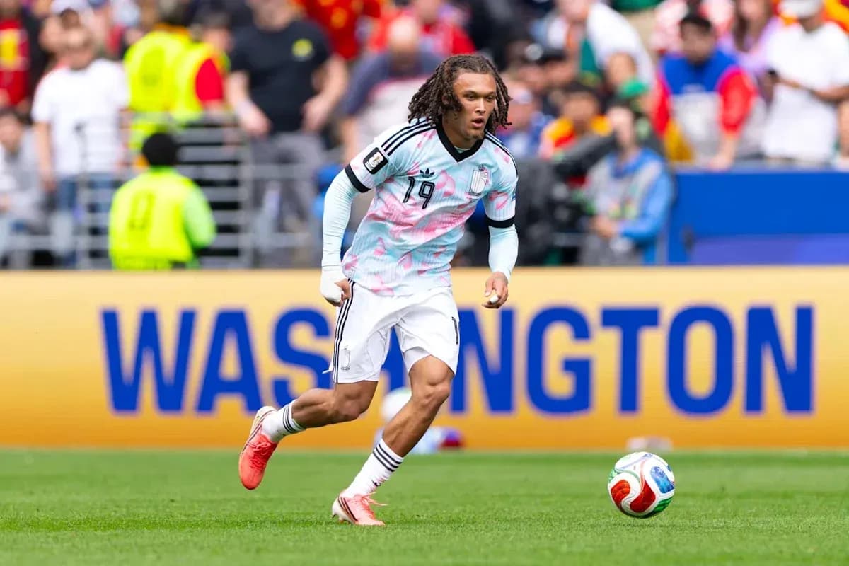 Player running with the ball during a match Player running with the ball during a match