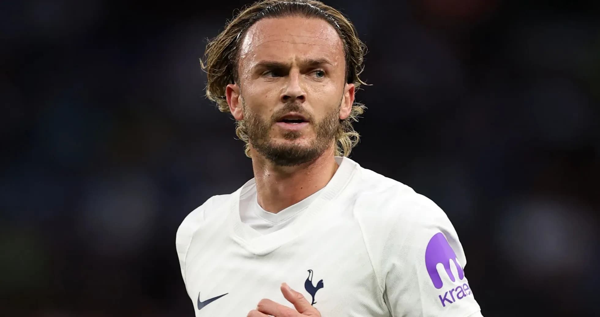 Player in Tottenham kit during match action Player in Tottenham kit during match action