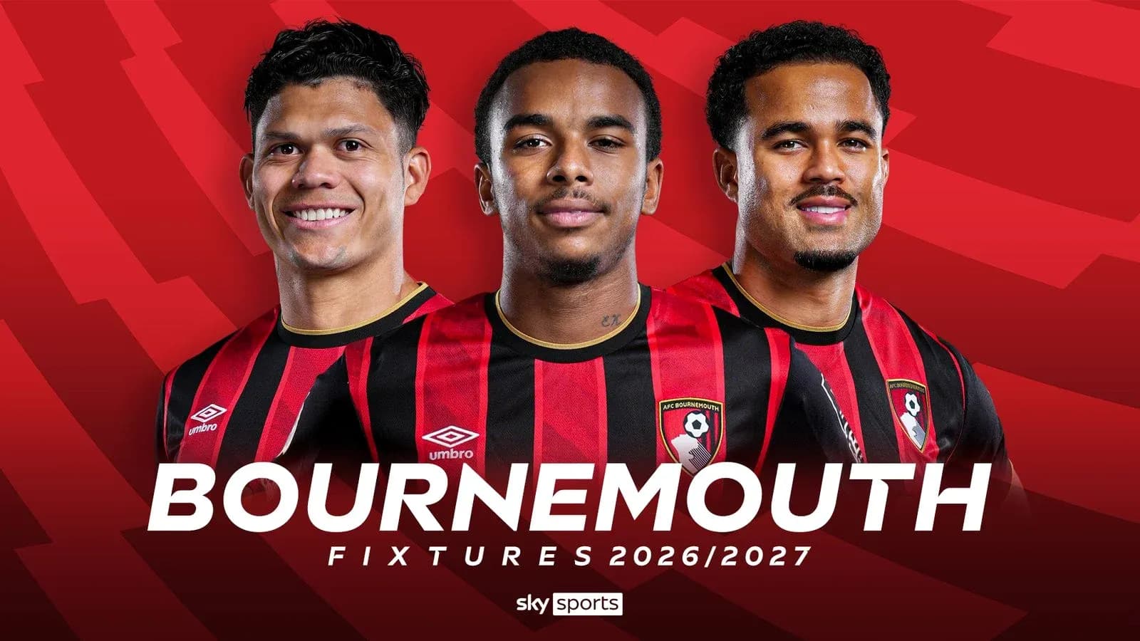 AFC Bournemouth players showcasing team kit for 2026/2027 AFC Bournemouth players showcasing team kit for 2026/2027