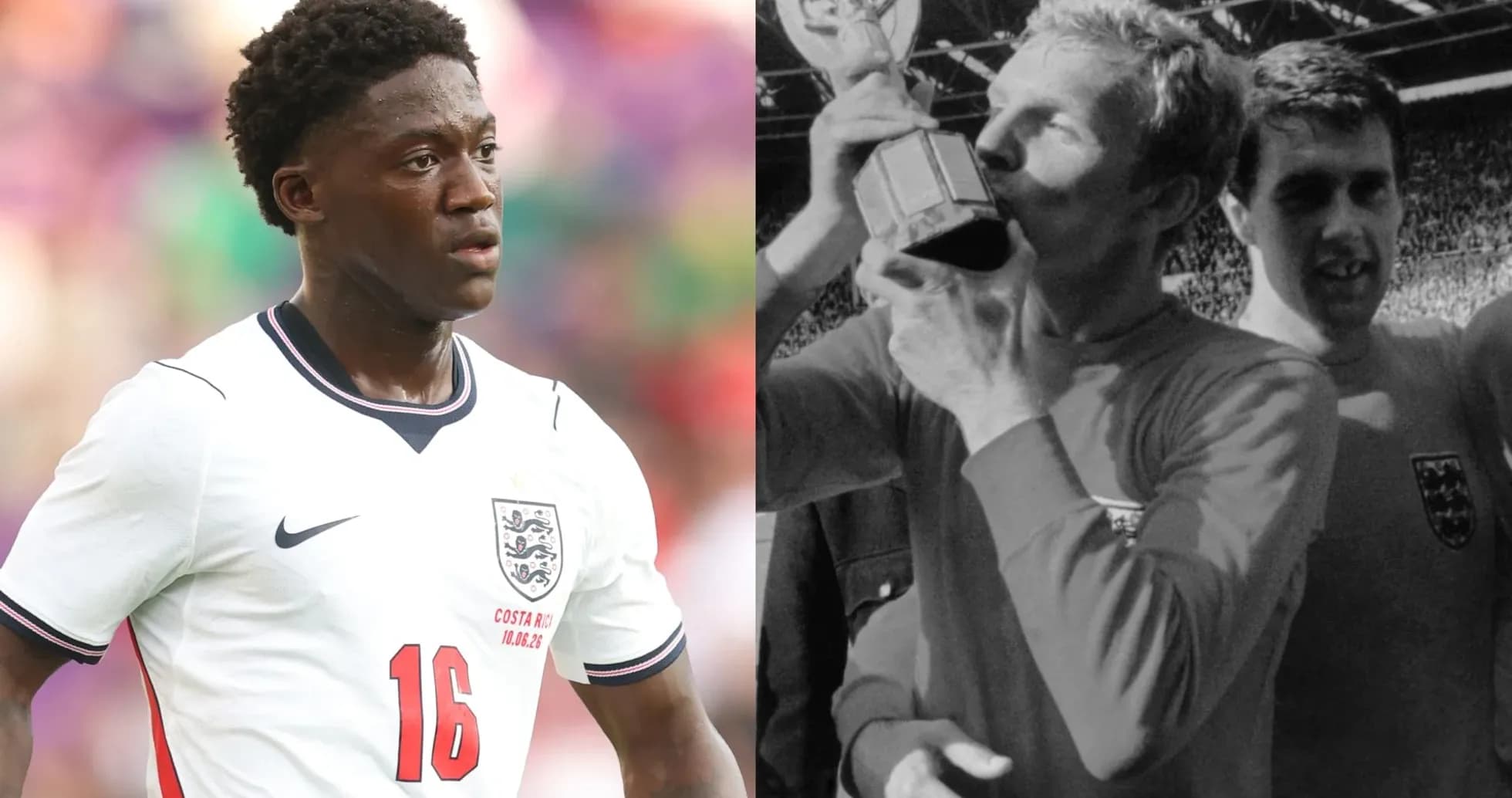 Current and historic England football players side by side Current and historic England football players side by side