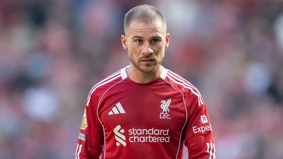 Player in Liverpool jersey during match Player in Liverpool jersey during match