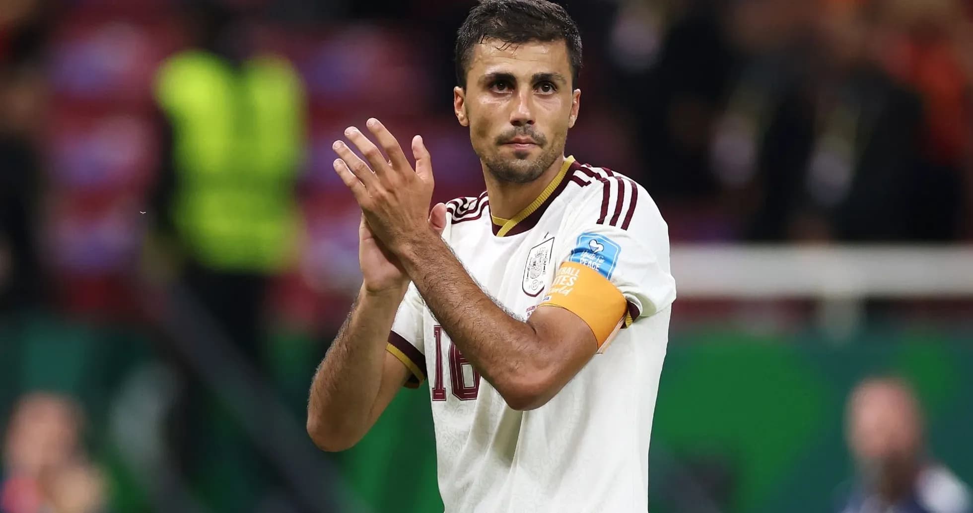 Player applauding fans during a match Player applauding fans during a match