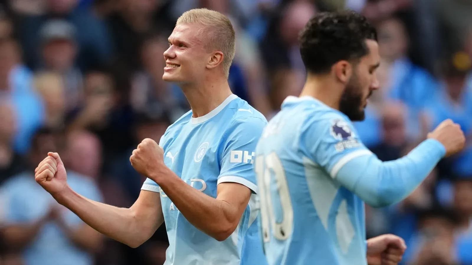 Player celebrating a goal during a match Player celebrating a goal during a match