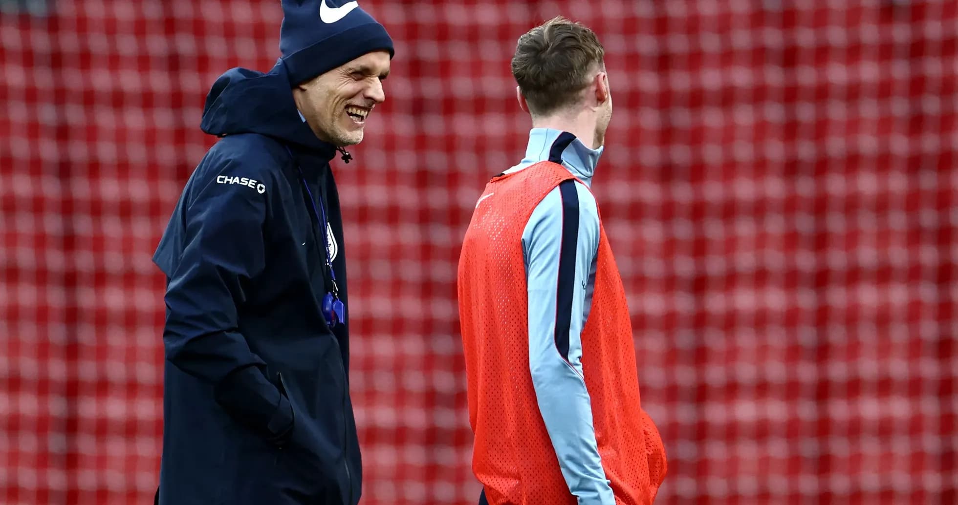 Coach and player talking during training session Coach and player talking during training session
