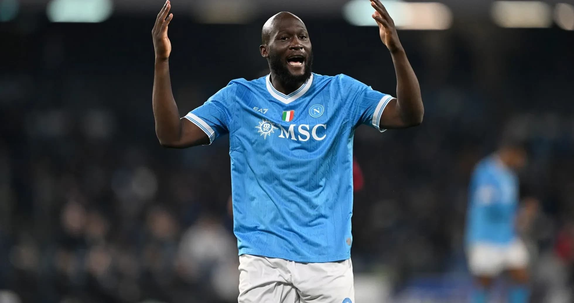 Player celebrating during a Napoli match Player celebrating during a Napoli match