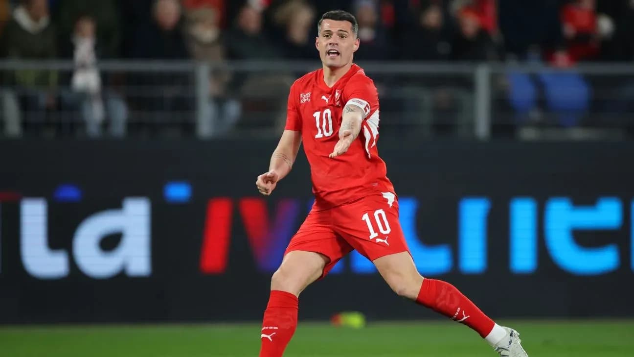 Switzerland player in action during World Cup qualifier Switzerland player in action during World Cup qualifier
