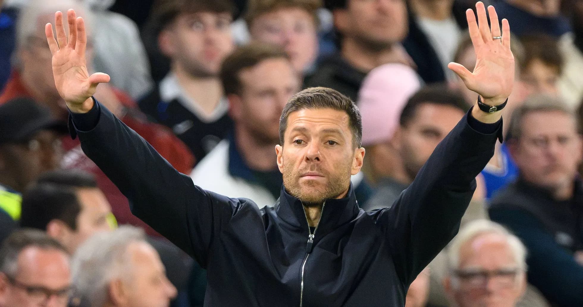 Coach gesturing during a football match Coach gesturing during a football match