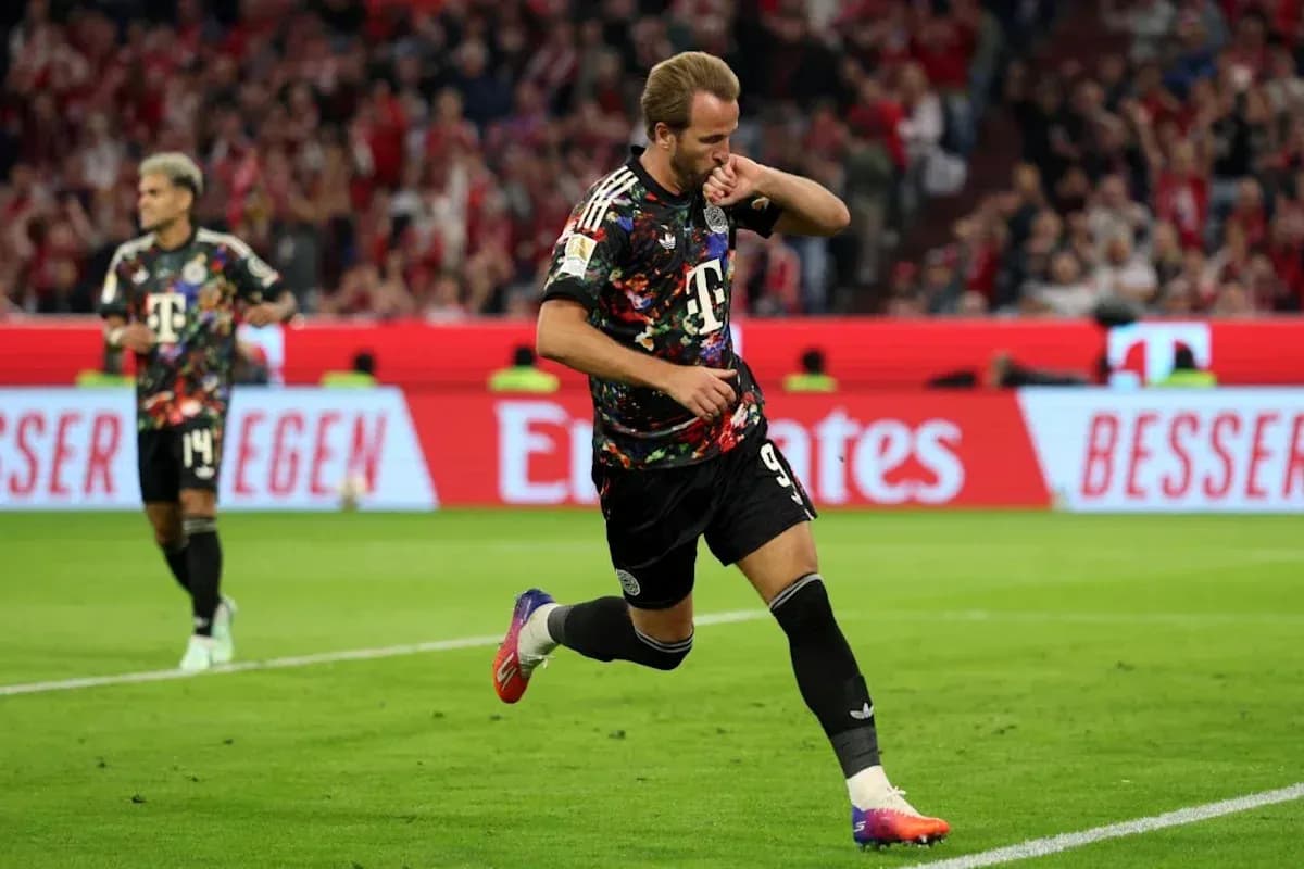 Player celebrating after scoring a goal in match Player celebrating after scoring a goal in match